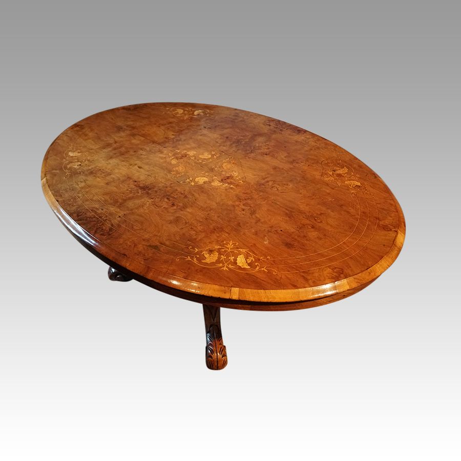 Antique Victorian walnut coffee table