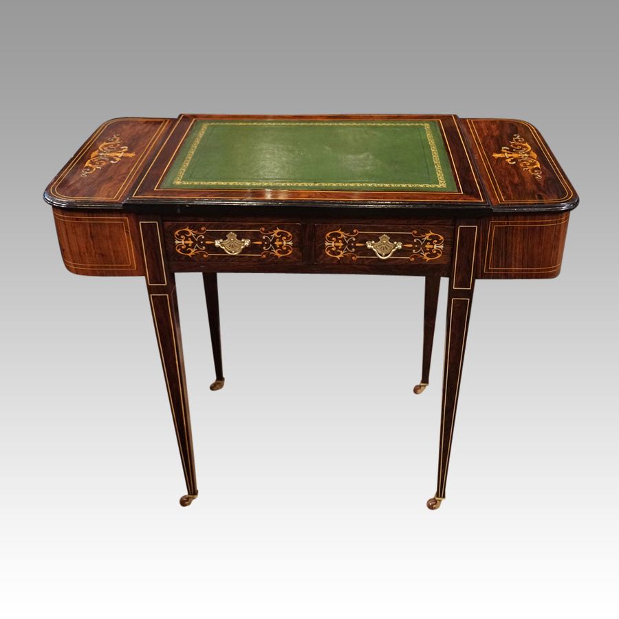 Victorian inlaid writing table