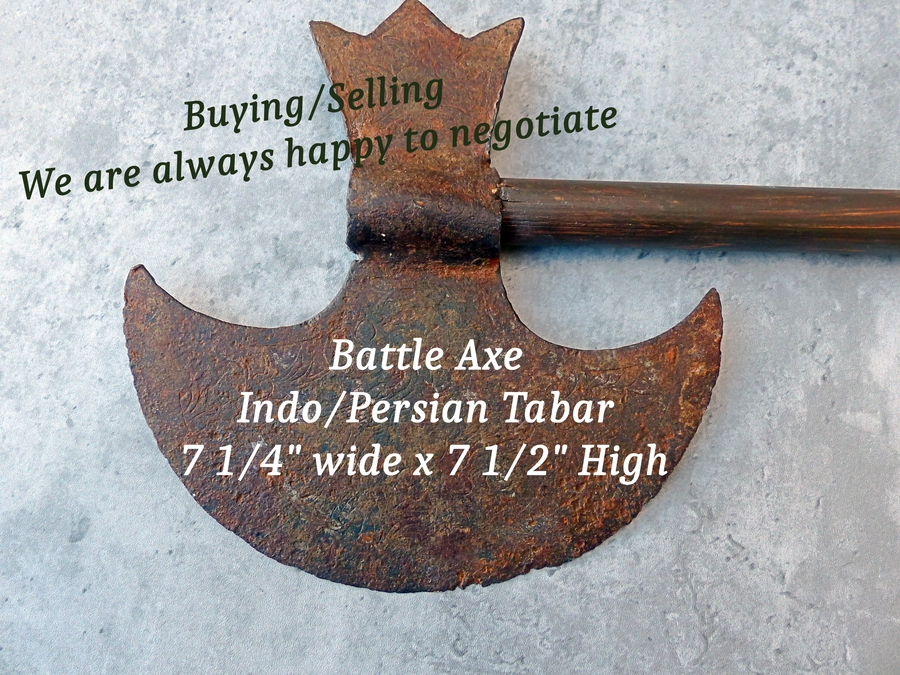 Antique Indo Persian Tabar Battle Axe (Ref: 40754)