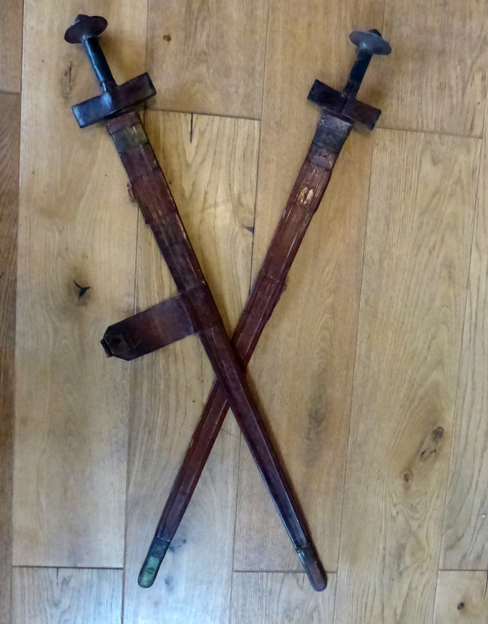 Antique A PAIR of Late 19th/Early 2oth C Tuareg Takouba Swords (Ref: 40757)