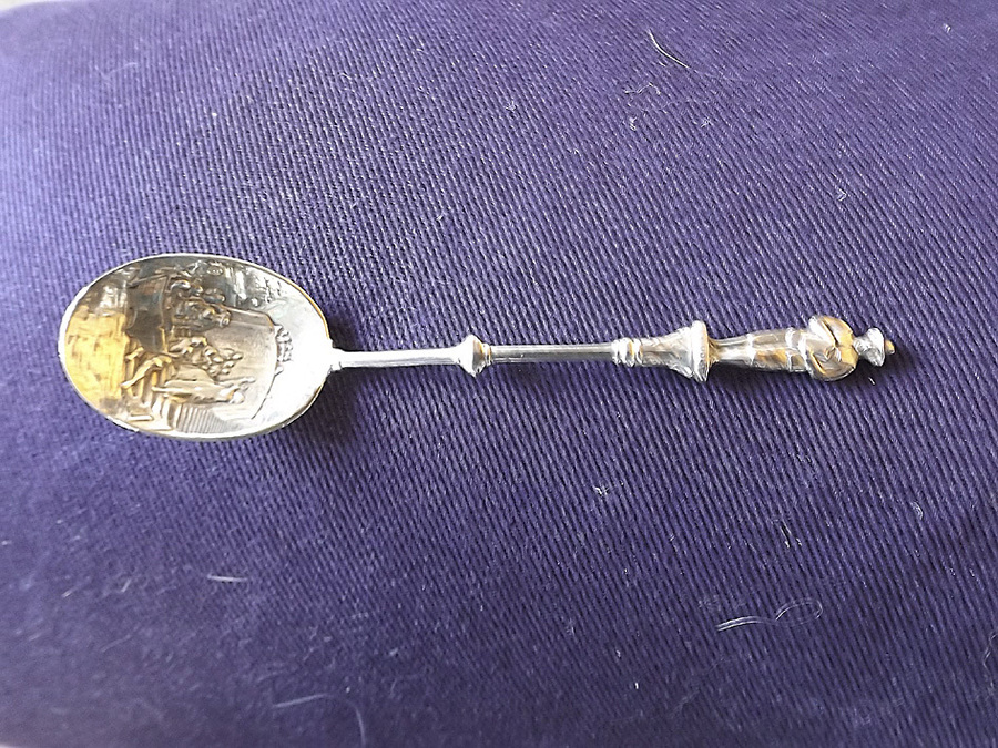 Antique Mayflower silver spoon