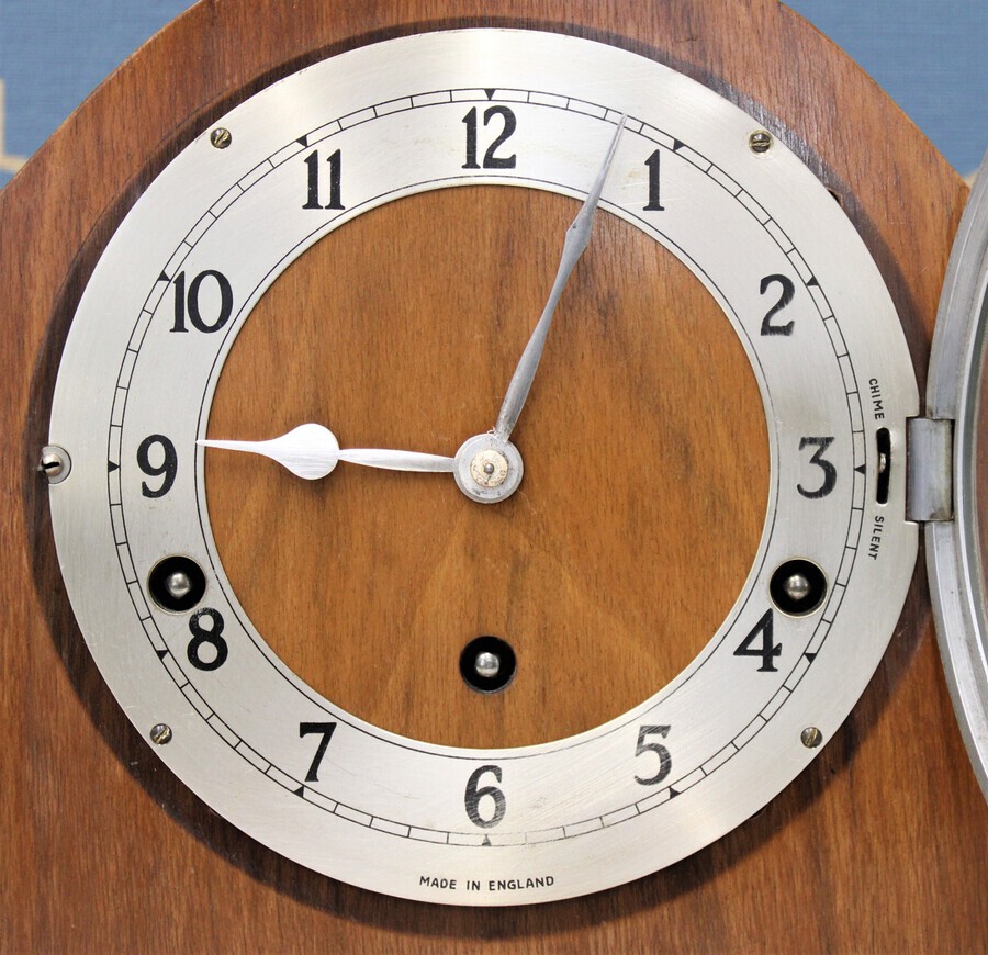 Antique Garrard 8 Day Walnut Mantel Clock | ANTIQUES.CO.UK