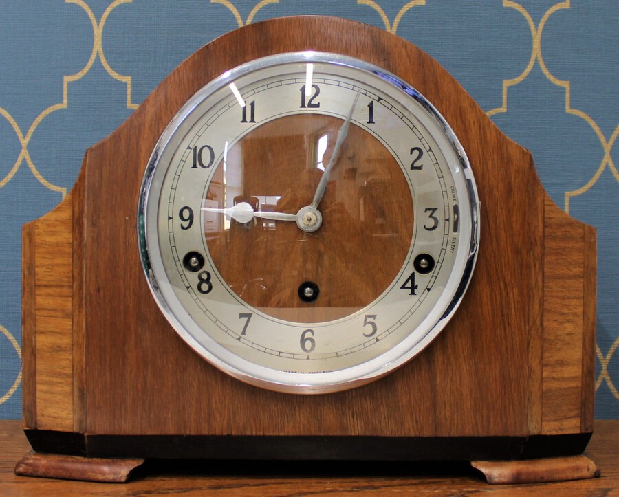 Garrard 8 Day Walnut Mantel Clock