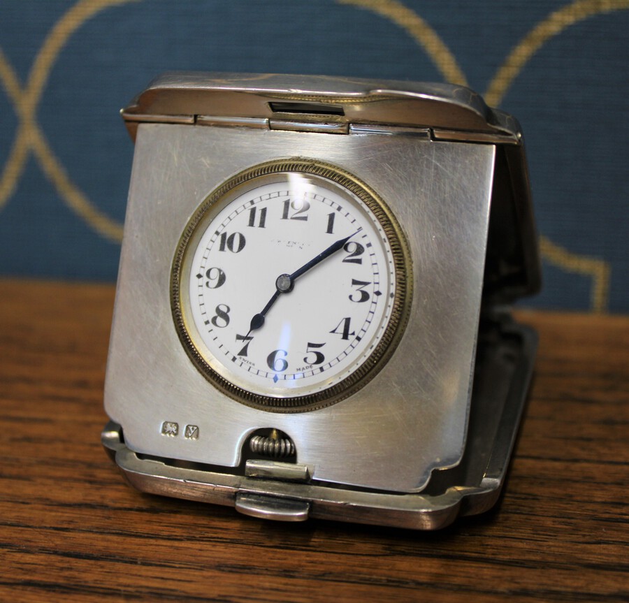 Silver Folding Travel Clock