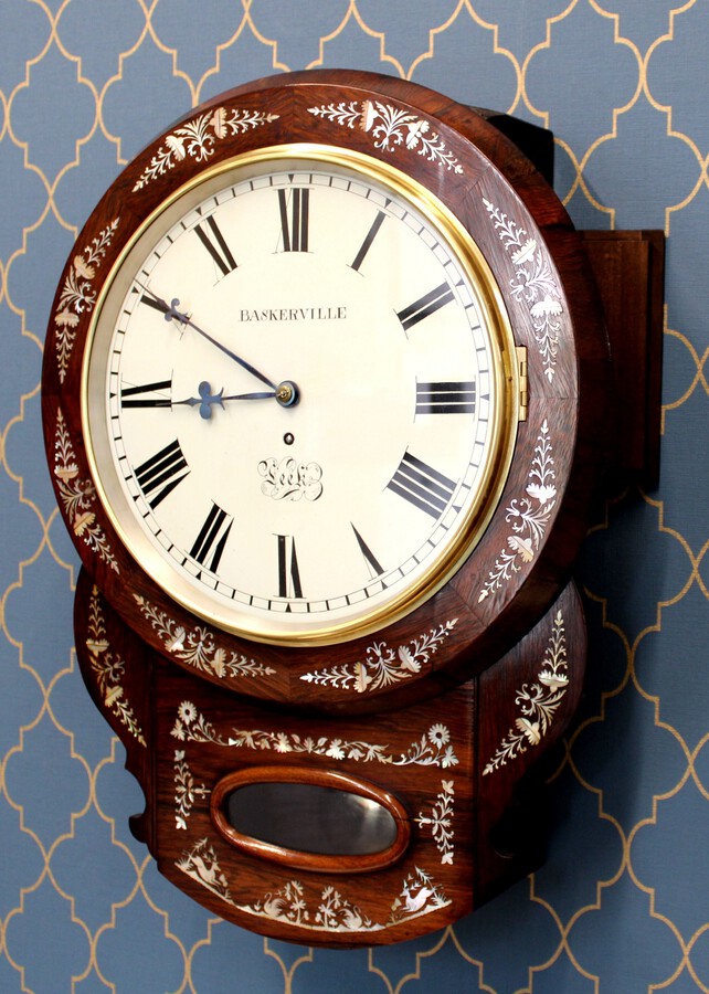 Rosewood Fusee English Dial Wall Cloc