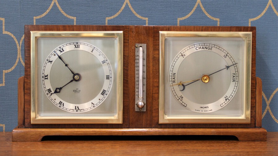 Desk Barometer-thermometer Clock