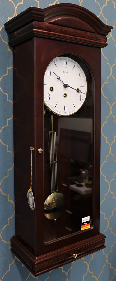 8 Day Hermle Mahogany Style Wall Clock