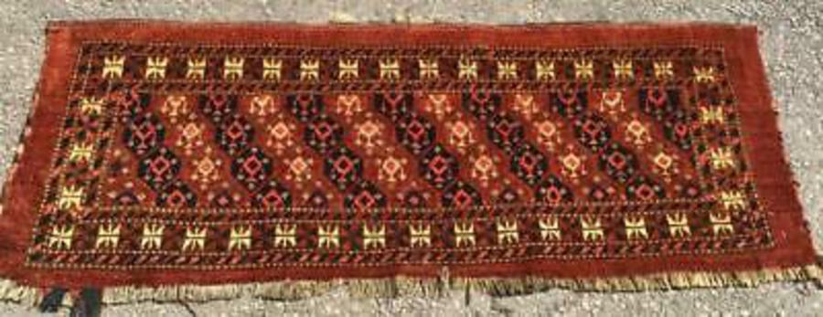 Old MIDDLE EASTERN ERSARI TORBA  Large Hand Woven WOOL TEXTILE Bag Face