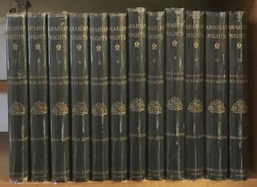 1894 The ARABIAN NIGHTS By CAPTAIN R F BURTON 12 x Volume Set LIBRARY EDITION