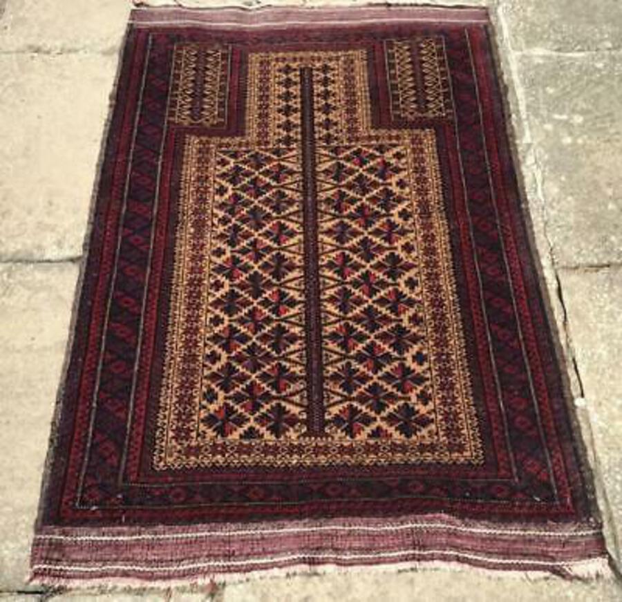 Very Fine Quality BELOUCH PRAYER  RUG Hand Made Wool Rug From MIDDLE EAST