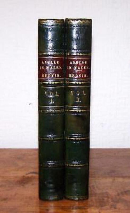 1834 The ANGLER IN WALES Days & Nights Of Sportsmen By T MEDWIN 2 VOLS Leather