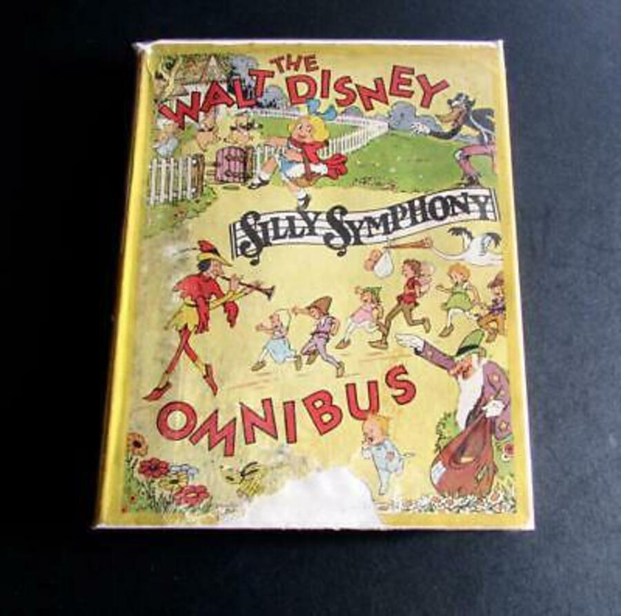 1934 WALT DISNEY Silly Symphony OMNIBUS 1st Ed   DUST JACKET Colour Plates