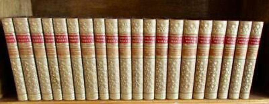 1869 WORKS Of THOMAS CARLYLE 20 x Volumes FINE ART NOUVEAU LEATHER BINDINGS