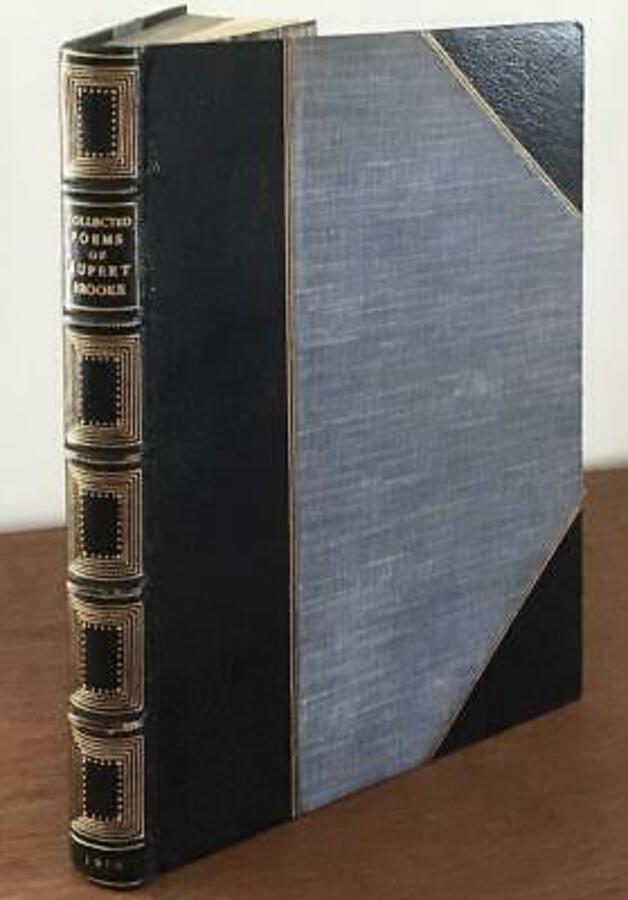 1919 The COLLECTED POEMS of RUPERT BROOKE Rare Ltd Ed RIVIERE LEATHER BINDING