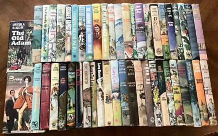Huge Collection Of ROMANCE NOVELS From The 1950‘s   60’s DUST JACKETS 48 x BOOKS