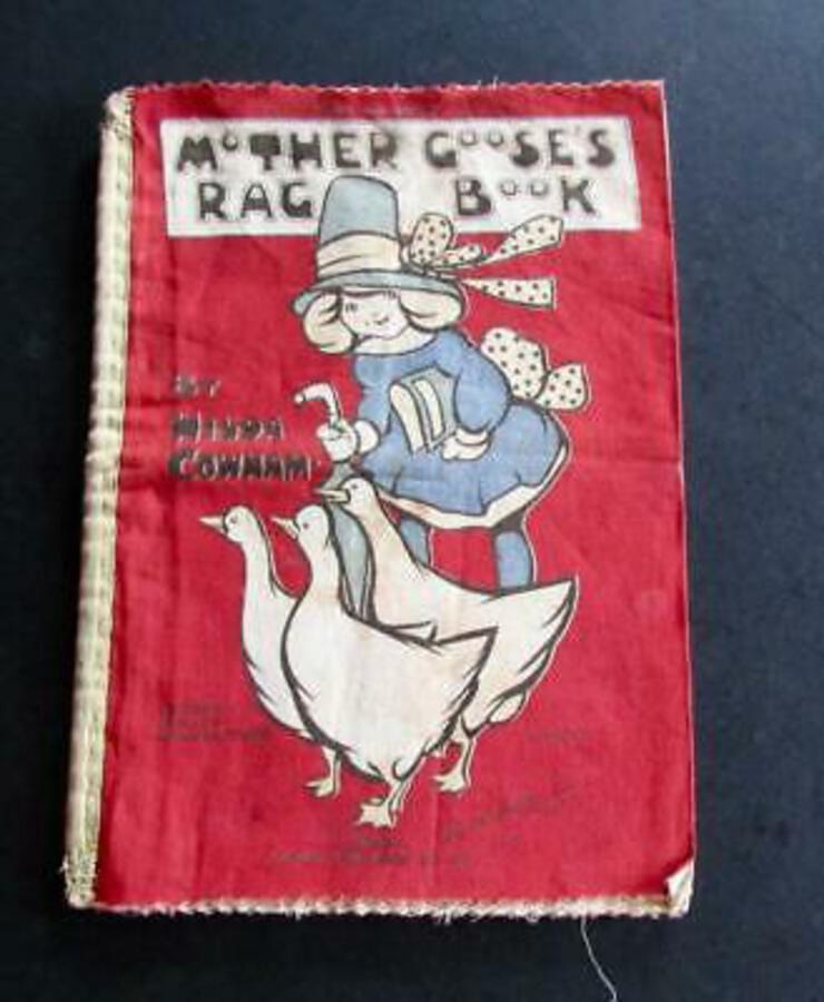 1920 DEAN'S RAG BOOK Mother Goose By HILDA COWHAM Rare  Material Children's Book