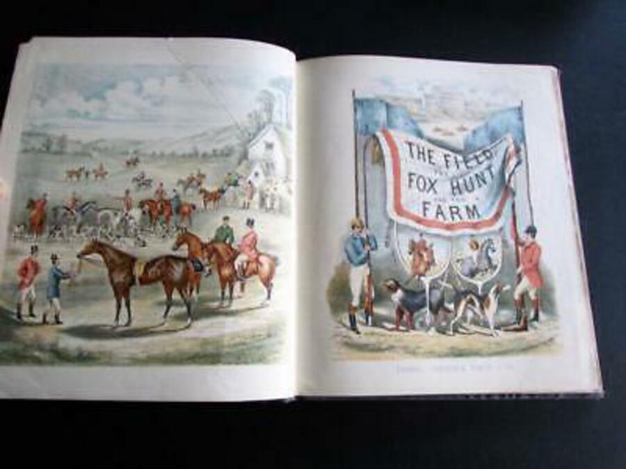 1880 THE FIELD THE FOX HUNT & THE FARM By LAURA VALENTINE 1st Ed Illustrated