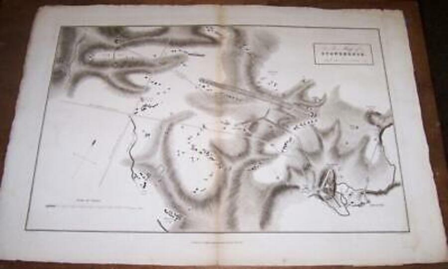 1811 Large Engraved Map Of Stonehenge & Its Environs SCARCE HISTORIC MAP
