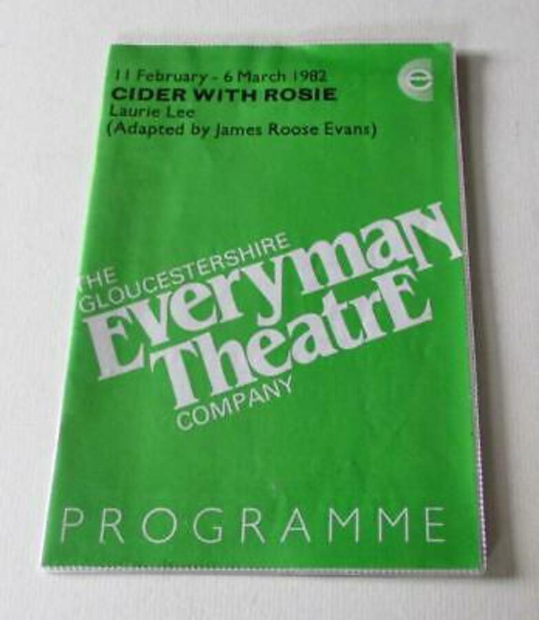 1982 LAURIE LEE SIGNED COPY of Cider With Rosie ORIGINAL THEATRE PROGRAMME