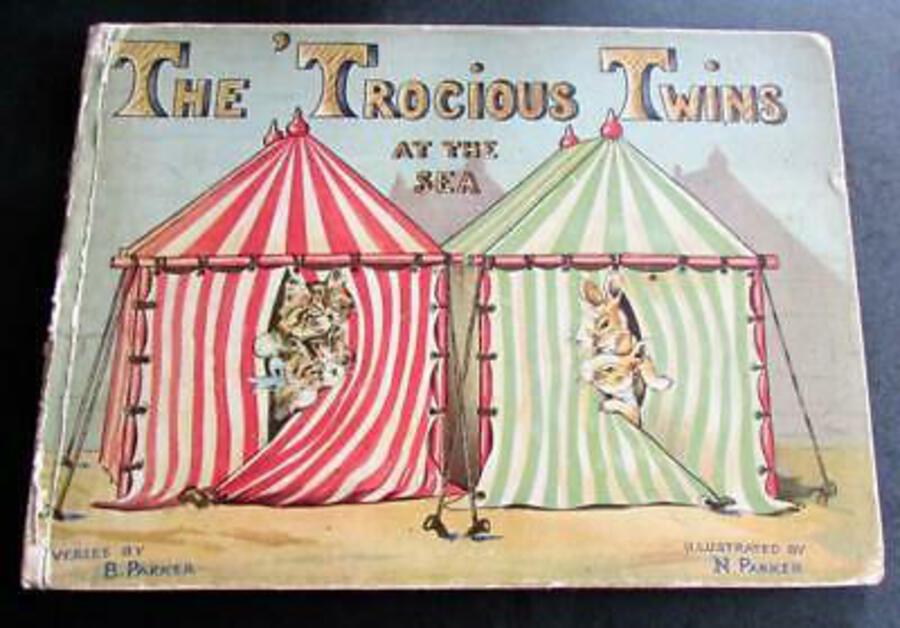 1926 THE TROCIOUS TWINS AT THE SEA RARE CHILDREN'S BOOK BY B PARKER & N PARKER