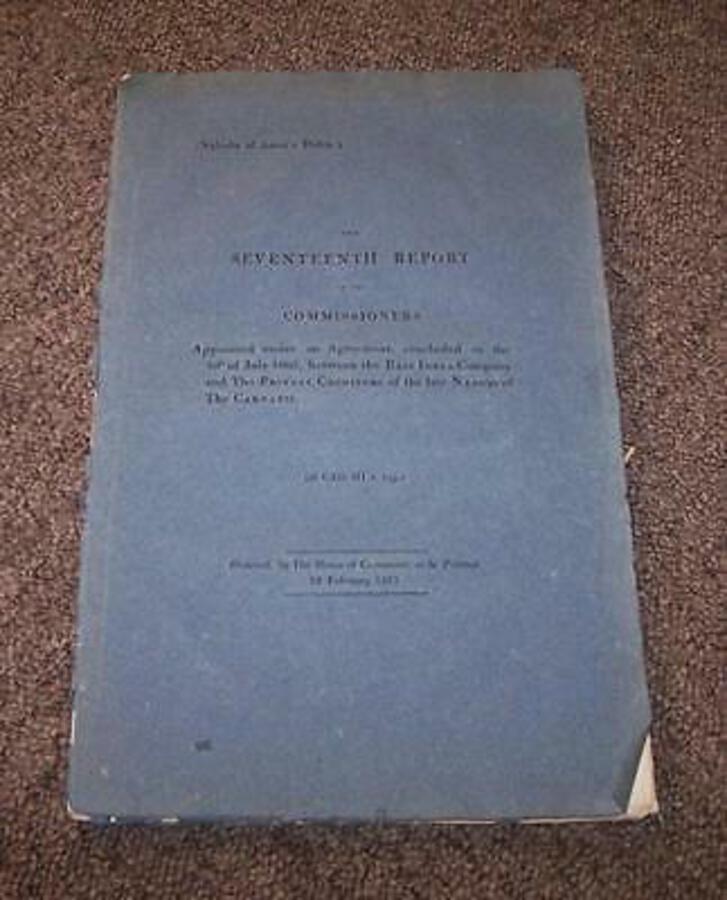 1821 Report Between The EAST INDIA CO   LATE NABOBS