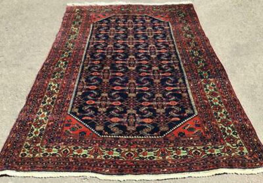 Very Fine ANTIQUE HAMADAN CARPET Hand Made Wool Rug From MIDDLE EAST