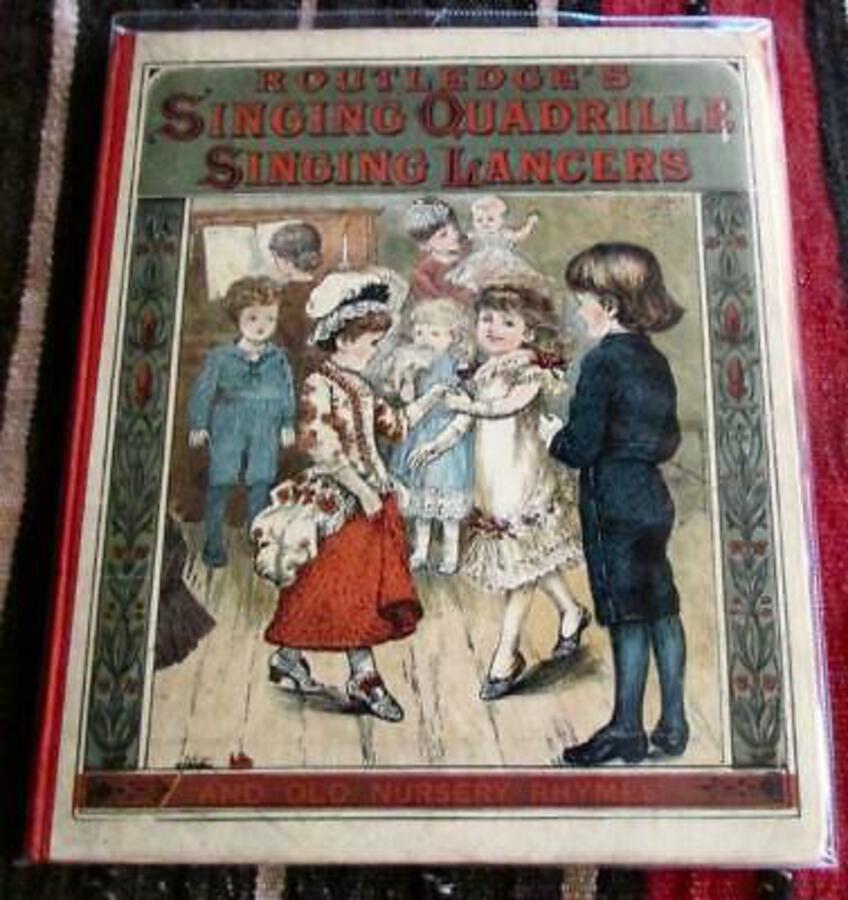 1880 VICTORIAN CHILDREN'S MUSIC BOOK Singing Quadrille & Lancers ILLUSTRATED