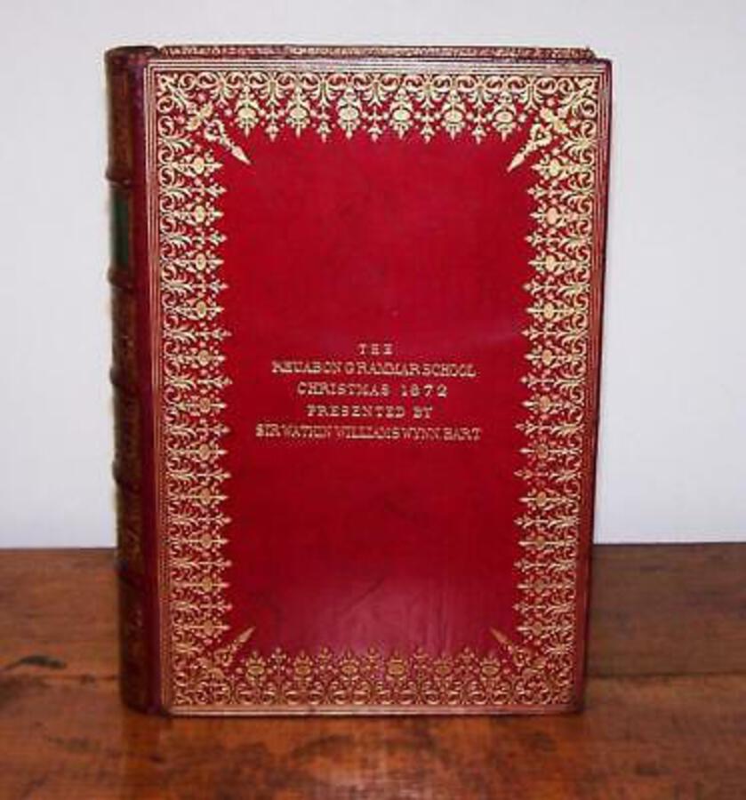 1862 Poetical Works Of Walter Scott RARE PRESENTATION COPY Fine Leather Binding