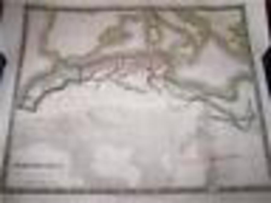 1829 MAP OF NORTH AFRICA ITALY SICILY SARDINIA TURKEY