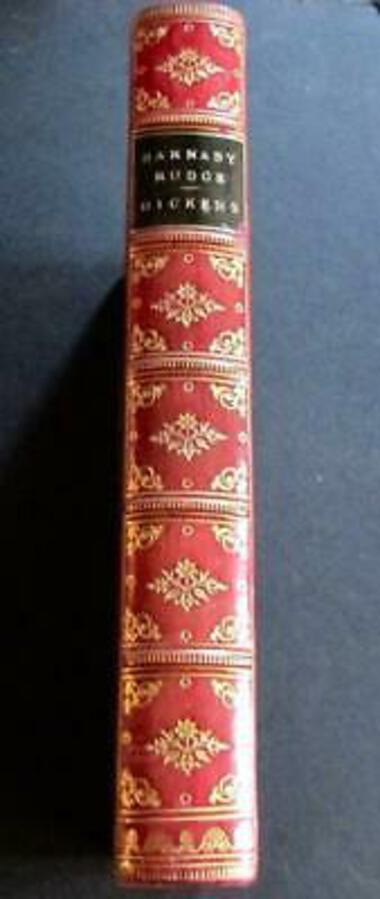 1841 BARNABY RUDGE By CHARLES DICKENS Fine Red Gilt Leather Binding ILLUSTRATED