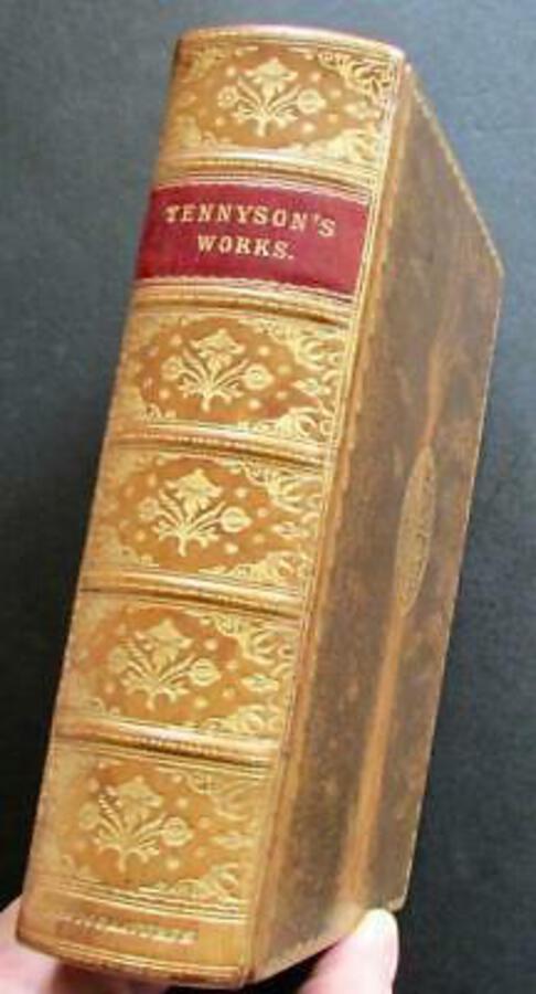 1911 The WORKS Of ALFRED LORD TENNYSON Fine Tree Calf FULL LEATHER PRIZE BINDING