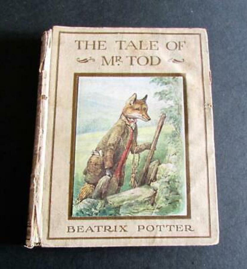 1912 THE TALE OF MR TOD By BEATRIX POTTER Rare FIRST UK EDITION Original Binding