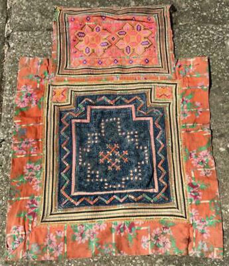 Unusual OLD CHINESE APRON FRONT Interesting Textile From China HAND MADE