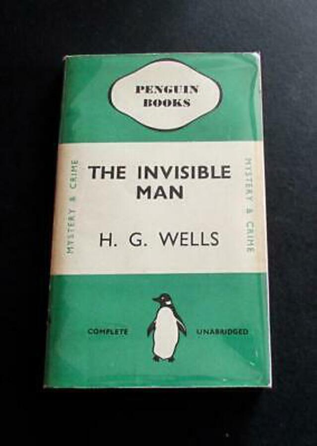 1938 H G WELLS Rare Early Green Penguin THE INVISIBLE MAN   ORIGINAL DUST JACKET