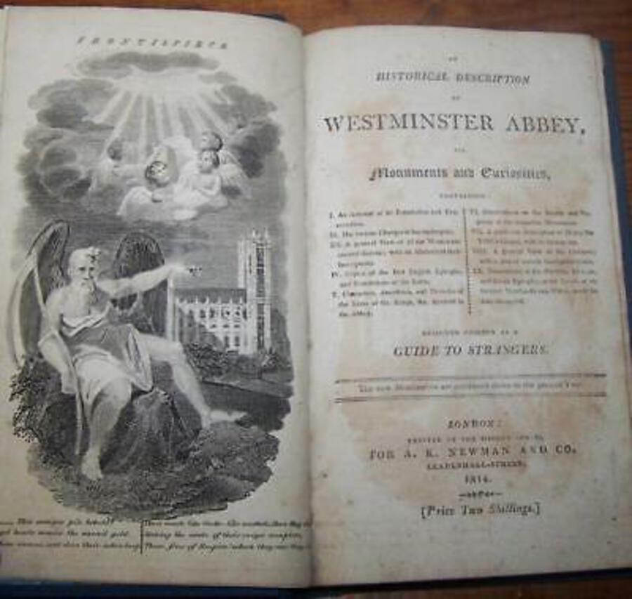 1814 Description & Guide to WESTMINSTER ABBEY, Monuments   Curiosities, SCARCE