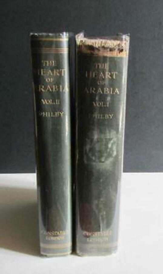 1922 THE HEART OF ARABIA A Record Of Travel & Exploration By H. PHILBY 1st UK ED