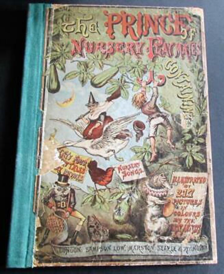 1880 THE PRINCE Of NURSERY PLAYMATES Rare Folio Size CHILDREN'S BOOK Illustrated