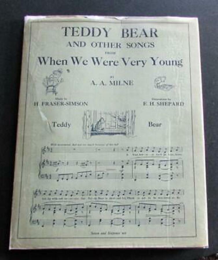 1926 TEDDY BEAR & Other Songs From WHEN WE WERE VERY YOUNG 1st Ed By A A MILNE