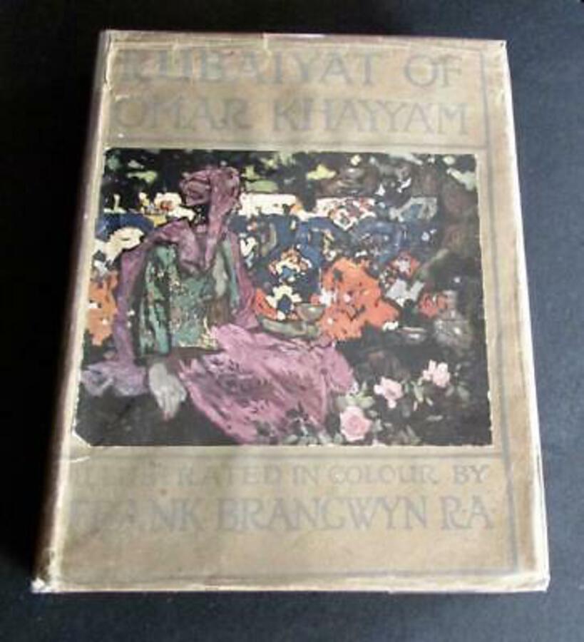 1920 FRANK BRANGWYN Rubaiyat Of Omar Khayyam LARGE ILLUSTRATED BOOK   D/W