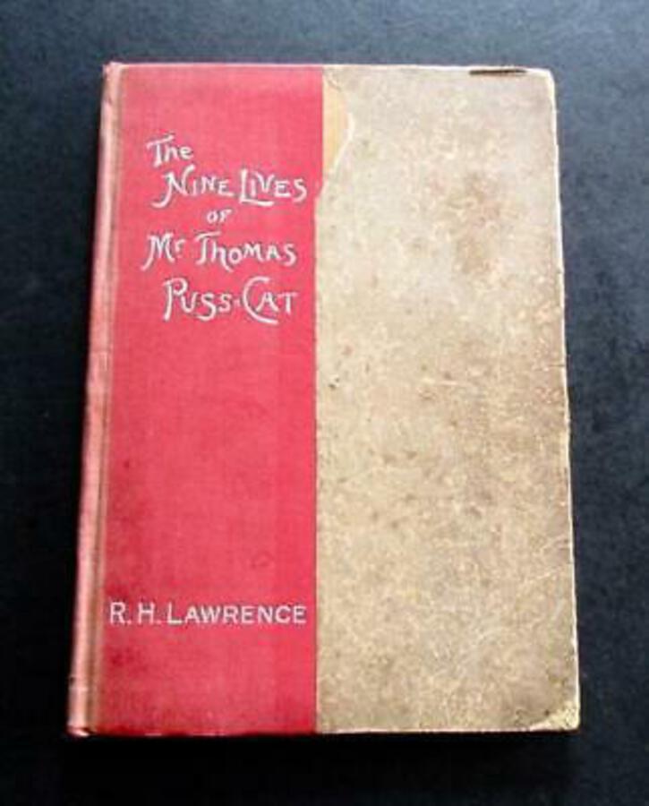 1890 The NINE LIVES Of MR THOMAS PUSS CAT By R H LAWRENCE Very Scarce Kids Book