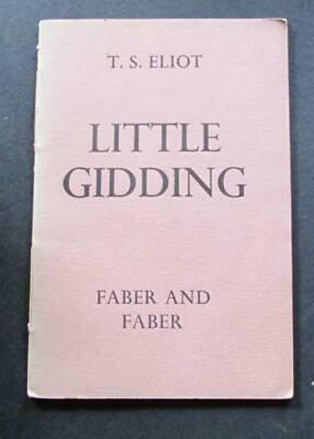 1942 LITTLE GIDDING By T S ELIOT First UK Edition First Impression CARD COVERS