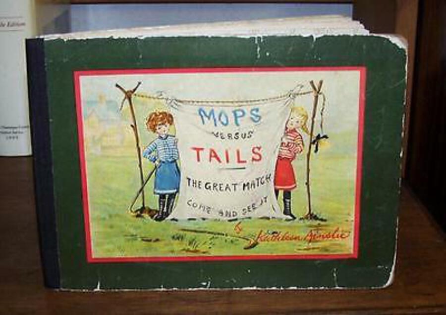 1907 MOPS VERSUS TAILS The Great Match RARE CHILDREN'S Book By KATHLEEN AINSLIE