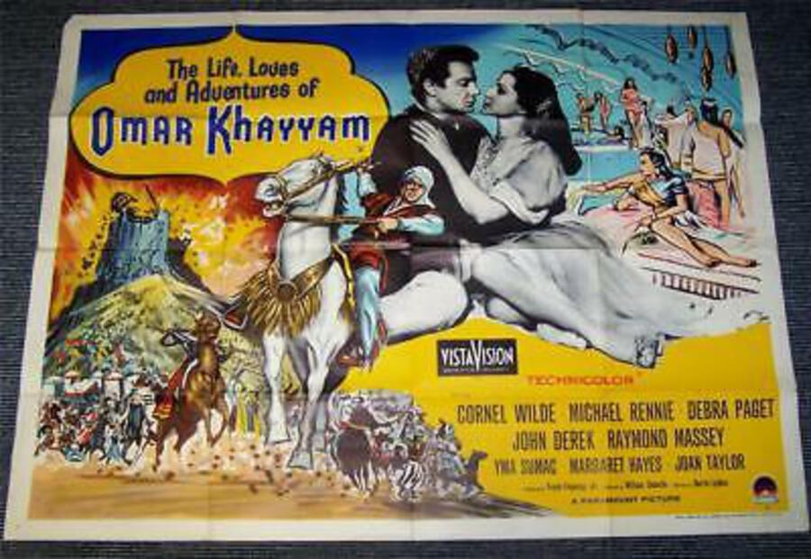 1957 ORIGINAL Film Poster ADVENTURES Of OMAR KHAYYAM
