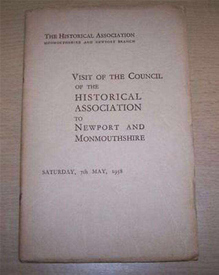 1938 Scarce HISTORICAL ASSOCIATION To NEWPORT MONMOUTH