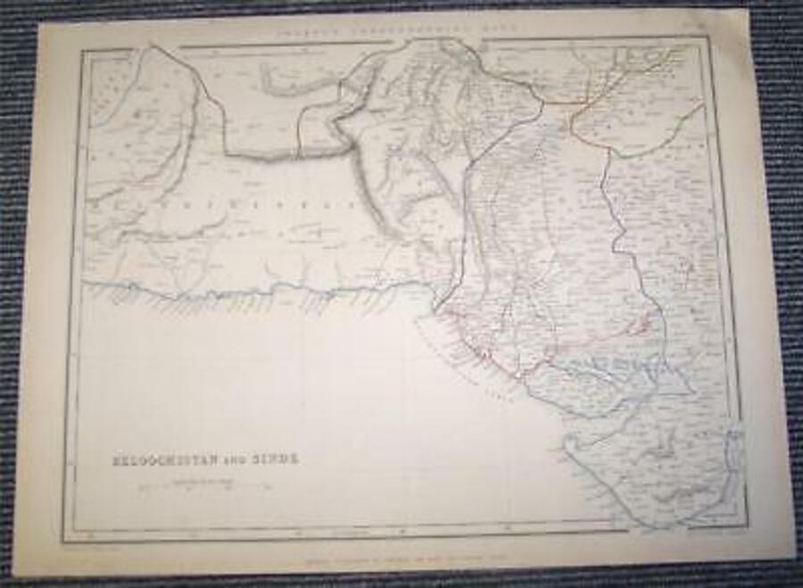 1848 HAND COLOURED MAP Of BELOOCHISTAN & SINDE