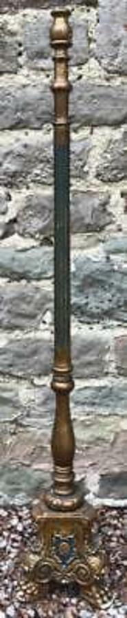 Carved ANTIQUE WOODEN & PLASTER STAND Torchere LAMPSTAND ORIGINAL GILT PAINT