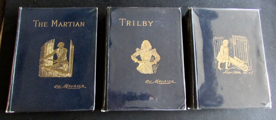 1895 GEORGE DU MAURIER NOVELS,  3 VOLUMES   TRILBY, THE MARTIAN  & PETER IBBETSON