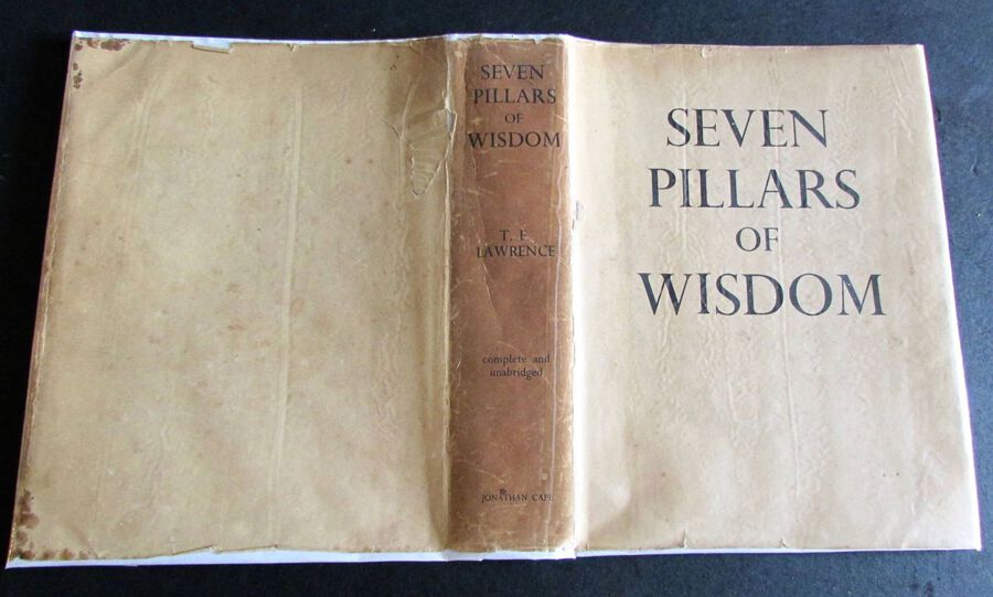 1937 T E LAWRENCE SEVEN PILLARS OF WISDOM + ORIGINAL DUST JACKET.