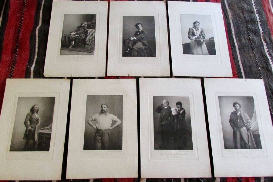COLLECTION of VICTORIAN PHOTOGRAPHIC PRINTS OF THE CAST OF TRILBY (PLAY BASED ON A GEORGE DU MAURIER NOVEL)
