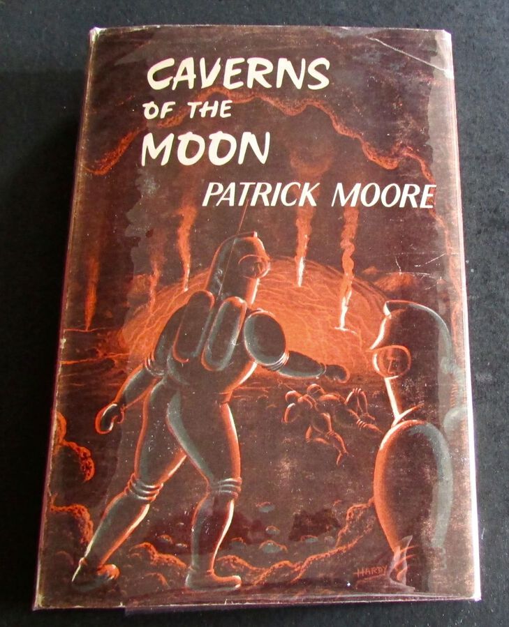 1964 1st EDITION. CAVERNS OF THE MOON BY PATRICK MOORE WITH ORIGINAL DUST JACKET